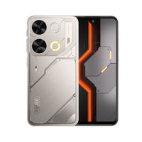 itel P65 large display with dual camera displayed on the back
