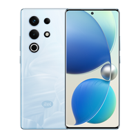 itel S25 Ultra in komodo ocean, back and front with a blue wallpaper