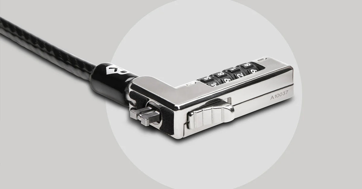 Steel cable laptop lock for anti-theft security