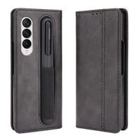 Leather Vintage Case for Samsung Galaxy Z Fold in black