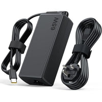Travel-ready Lenovo ThinkPad USB-C laptop charger with power cable
