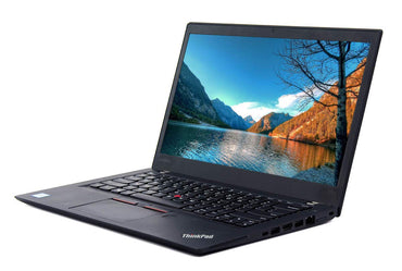 Closeup of Lenovo ThinkPad T470s  8GB RAM + 256GB SSD 14" FHD Display keyboard and precision touchpad