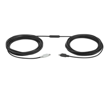 Logitech Group Extender Cable coiled neatly for professional conferencing