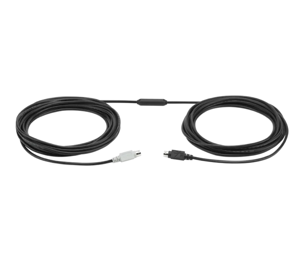 Logitech Group Extender Cable coiled neatly for professional conferencing