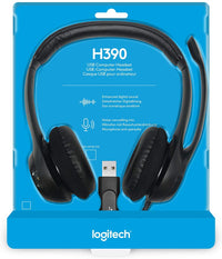 Logitech H390 USB headset with noise-cancelling microphone