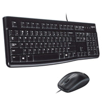 Logitech MK120 Wired Keyboard & Mouse Combo in Side View