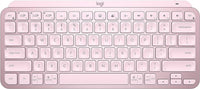 Logitech MX Keys Mini Pink top view compact keyboard with all keys displayed