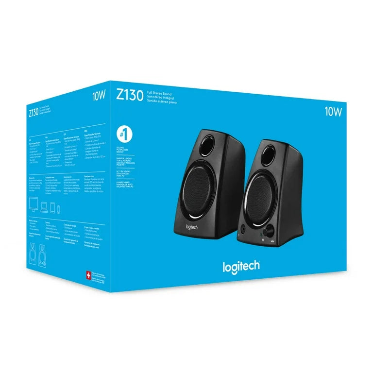 Logitech Z130 2.0 Stereo Speakers front view