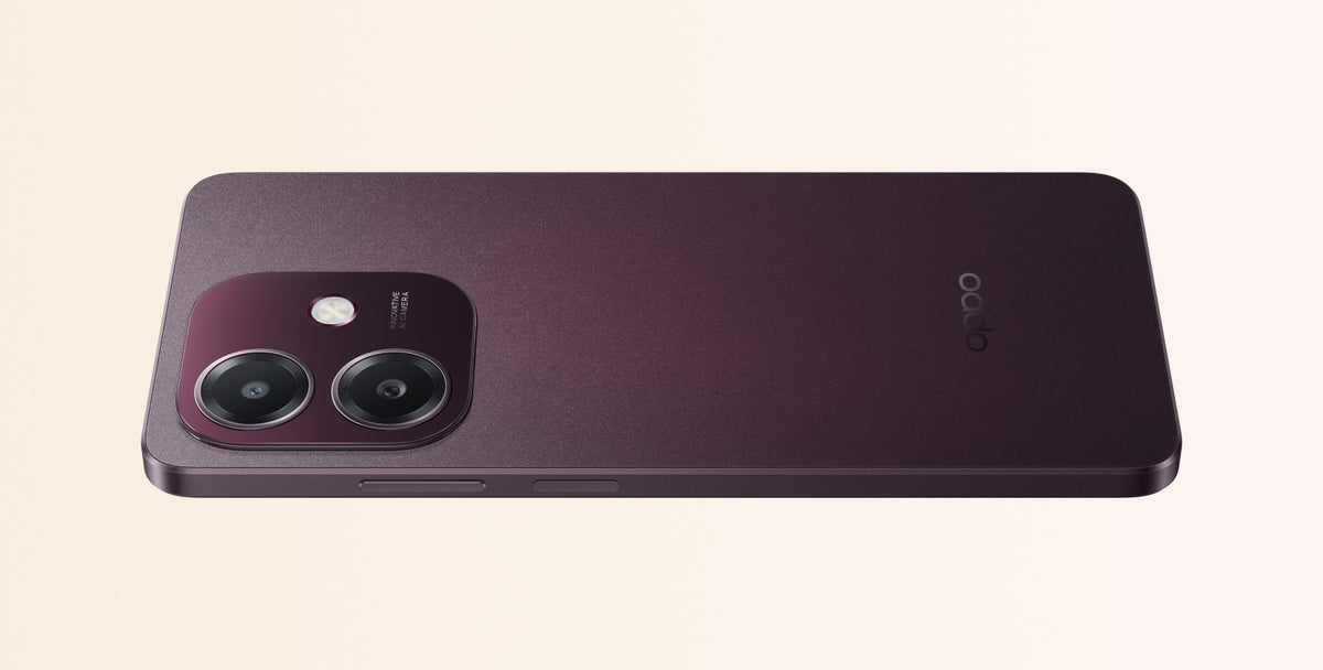 OPPO A3x back in Nebula Red with the 8MP camera module
