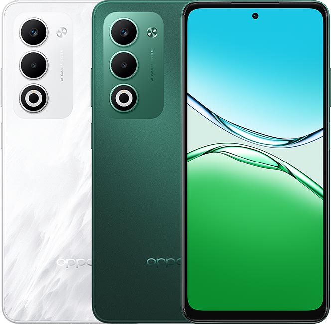 OPPO A5 backs in Mist White and Aurora Green plus the front screen; Shopify file is named 5G but this is the official A5 body Kenya sells as 4G