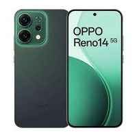 Tiny render: OPPO Reno 14F 5G in Luminous Green, back and front