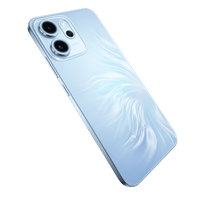OPPO Reno 14F 5G in Opal Blue at an angle, showing the 50MP camera island