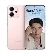 Tiny render: OPPO Reno 14F 5G in pink, back and front