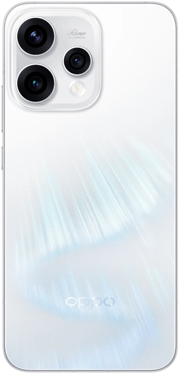 OPPO Reno 15 official Kenya design shot of the white phone and camera module