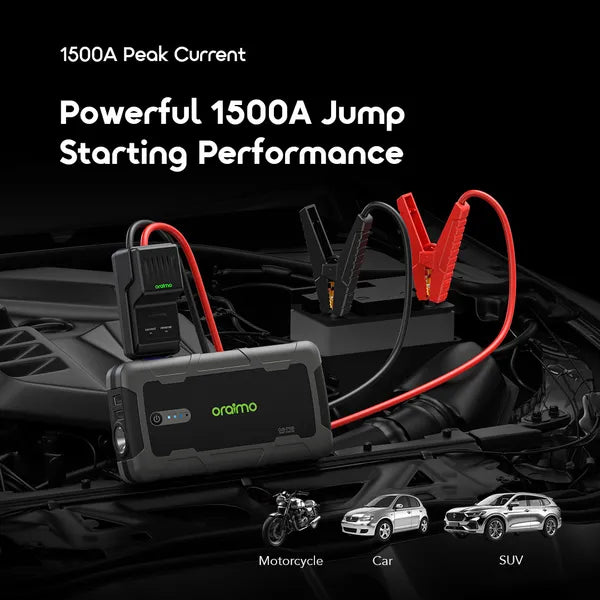 Oraimo Power Spark 1500A 12V Car Jump Starter 10000mAh Power Bank