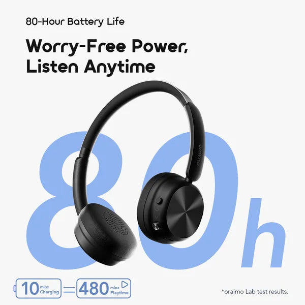 Oraimo BoomPop Air Headphones OHP-316 | 80-Hour Wireless Playback