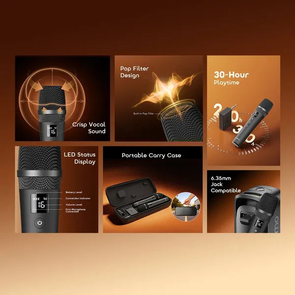 Oraimo VoxMic wireless microphone with up to 30 hours playtime