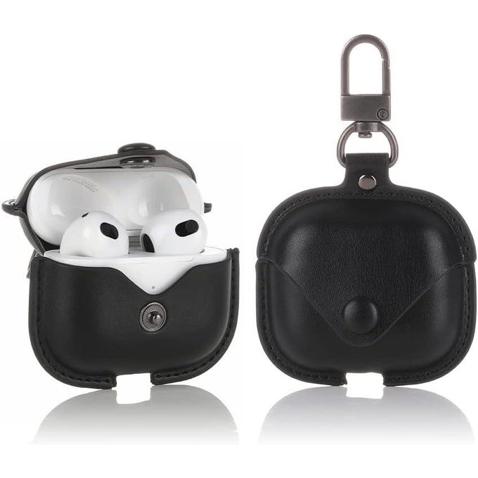 Leather AirPods case with charging port access