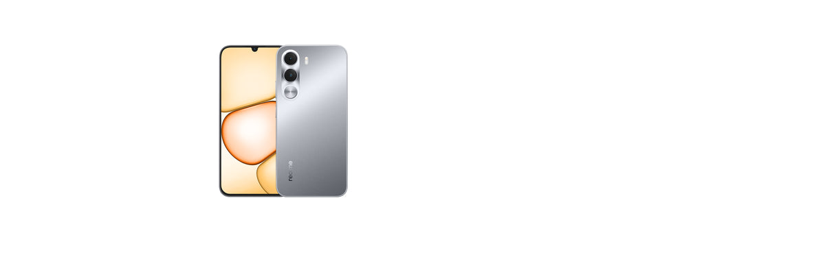 Realme C100i official colour photograph showing the back and side