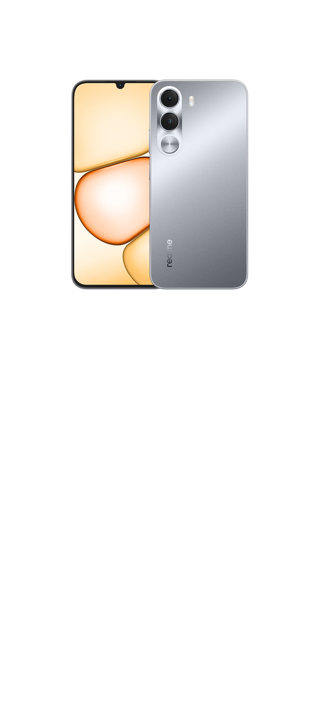 Realme C100i official front photograph of the 6.8-inch 120Hz screen