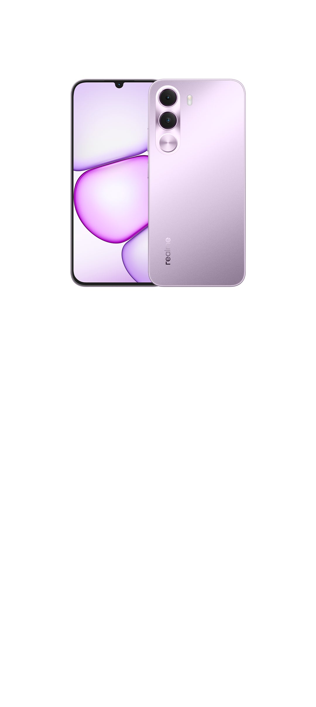 Realme C100i official product photograph, rear view with the camera island