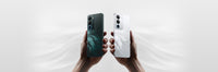 Realme C71 official launch shot: White Swan and Forest Owl phones in hand