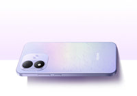 Redmi Note 17 purple back at an angle, dual-lens camera and REDMI logo