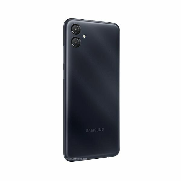 Black Samsung Galaxy A04e back, 6.5-inch HD+ display