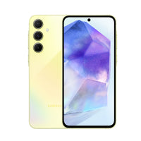 Samsung Galaxy A55 5G front display 120Hz, Galaxy A55 triple camera close-up