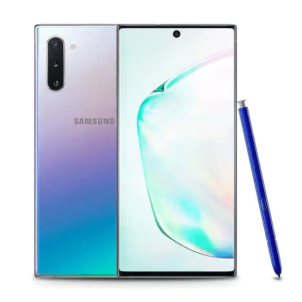Samsung Galaxy Note 10 front and back design with AMOLED display