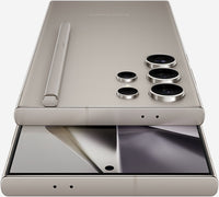 Samsung Galaxy S24 Ultra official highlight image, titanium body and camera deck