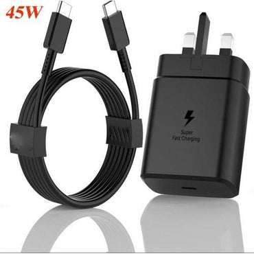 Samsung 45W wall charger with cable compact travel-friendly design