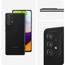 Samsung Galaxy A52 rear view highlighting quad camera setup and elegant finish