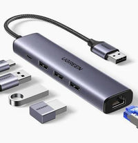 UGREEN 5 IN 1 USB C HUB WITH ETHERNET ADAPTER packaging and accessories - buy online Kenya