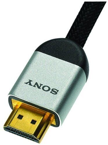 Sony 3-Meter HDMI cable connectting to a smart TV and media player