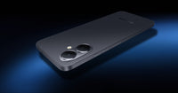 Tecno Pop 10 in ink black, angled back view of the 13MP camera module