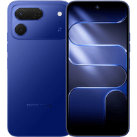 Tecno Spark 50 Pro in midnight blue, back and front of the 6.78-inch screen