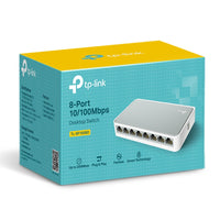 Compact TP-Link Ethernet switch with plug-and-play setup