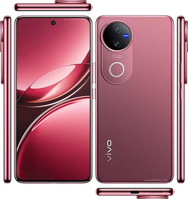 GSMArena six-angle studio of the vivo V50 in rose pink, a colour Kenya does not list