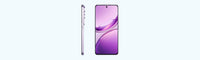 vivo V50 Lite 5G in light purple, slim side profile and purple AMOLED front