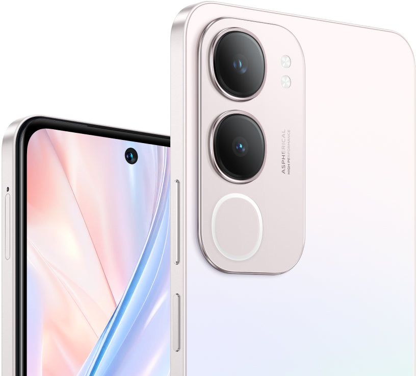 vivo Y19s camera module close-up with the 50MP main lens, next to the front screen