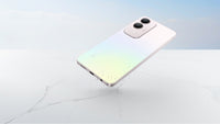vivo Y19s in Pearl Silver showing the bottom edge with USB-C port, speaker and headphone jack