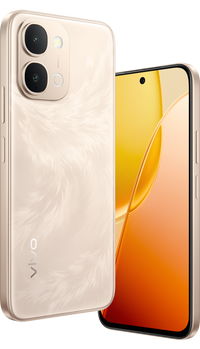 vivo Y31d in Feather Gold, official back with the dual camera island and the 6.75-inch front