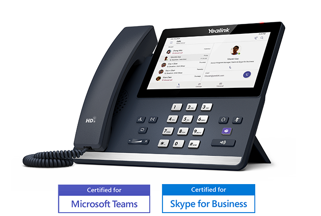 Yealink MP54 Teams Edition IP phone with high-resolution touchscreen.