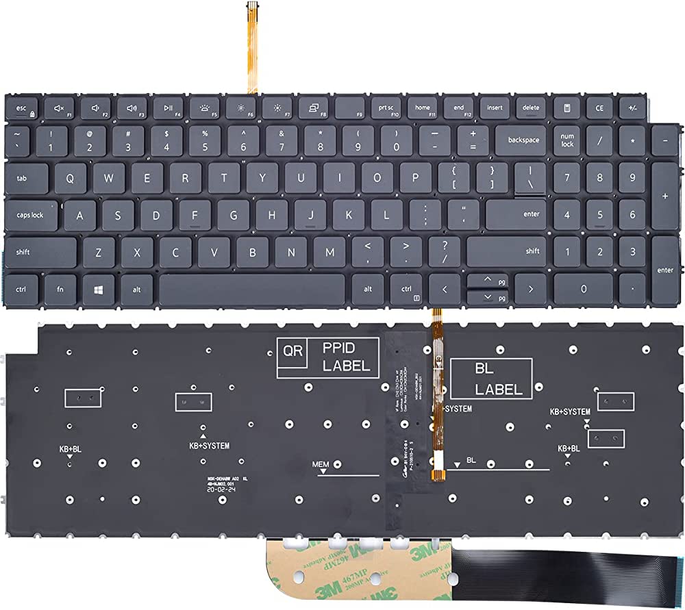Dell backlit keyboard assembly replacement part