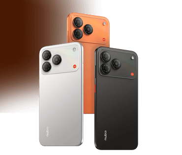 ZTE A57 official backs in silver, orange and black with the camera islands